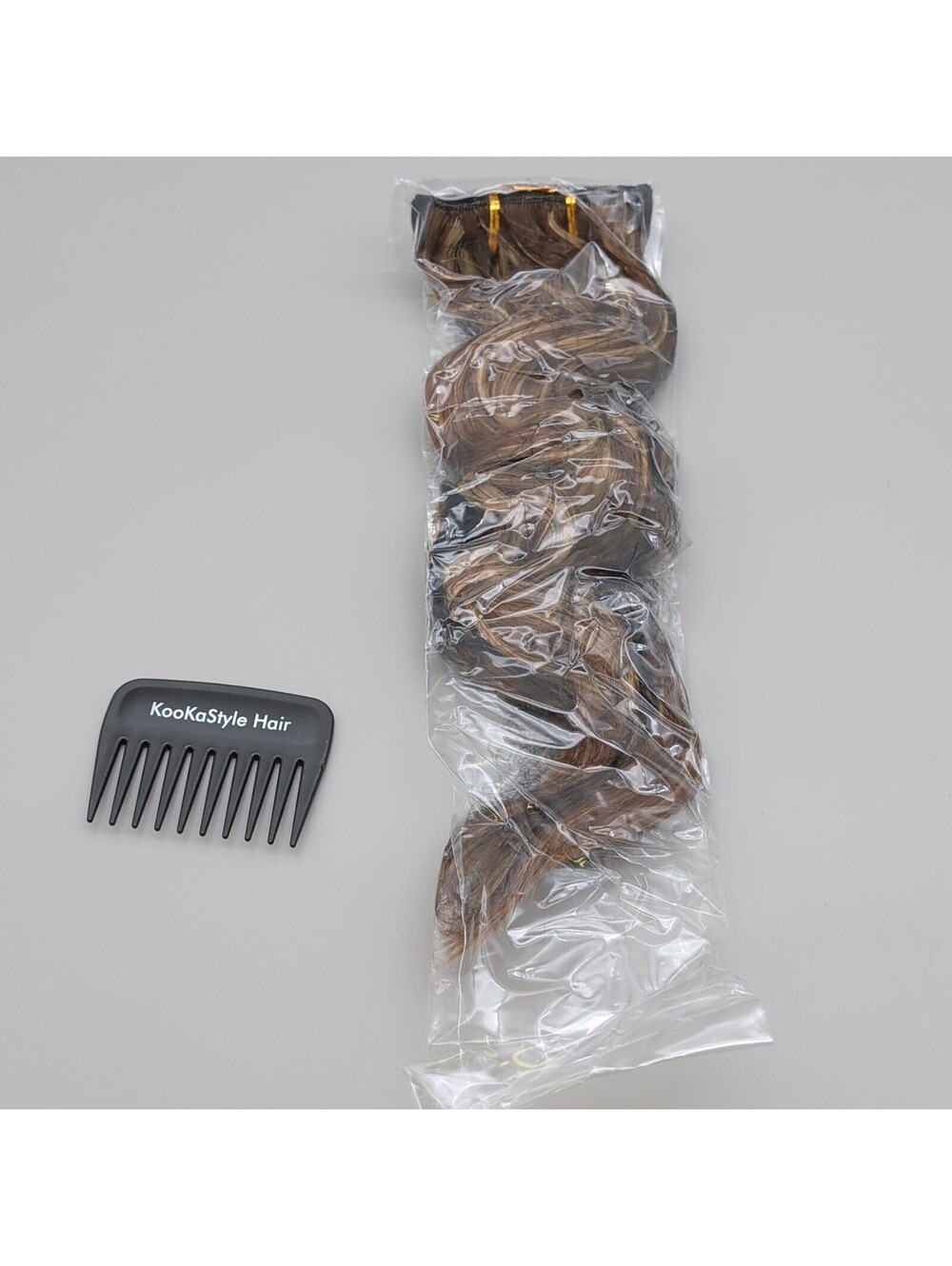 KooKaStyle 20" Body Wave Invisible Wire Hair Extension Clips Combo 626D# LYTT01